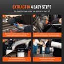 VEVOR Fluid Extractor, 6.5 Liters Capacity, Pneumatic/Manual Oil Changer Vacuum Fluid Extractor with Dipstick and Liquid Suction Hose, Oil Extractor Change Pump for Automotive Fluids Vacuum Evacuation