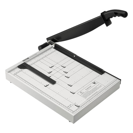 VEVOR Paper Cutter, Guillotine Trimmer, 381 mm Cut Length, 16 Sheets Capacity, Heavy Duty Guillotine Paper Cutter with Guard Rail/Blade Lock for Cardstock/Cardboard, Paper Trimmer for Home Office