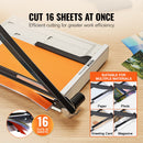 VEVOR Paper Cutter, Guillotine Trimmer, 381 mm Cut Length, 16 Sheets Capacity, Heavy Duty Guillotine Paper Cutter with Guard Rail/Blade Lock for Cardstock/Cardboard, Paper Trimmer for Home Office