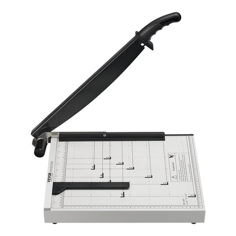VEVOR Paper Cutter, Guillotine Trimmer, 381 mm Cut Length, 16 Sheets Capacity, Heavy Duty Guillotine Paper Cutter with Guard Rail/Blade Lock for Cardstock/Cardboard, Paper Trimmer for Home Office