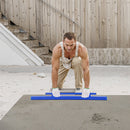VEVOR Concrete Screed, 120.5 cm Screed with Level Vial, Easy Cleanup & End Cap Design, Aluminum Lightweight & Reversable Handle for Leveling Floors, Small-Scale Construction and Home Renovation