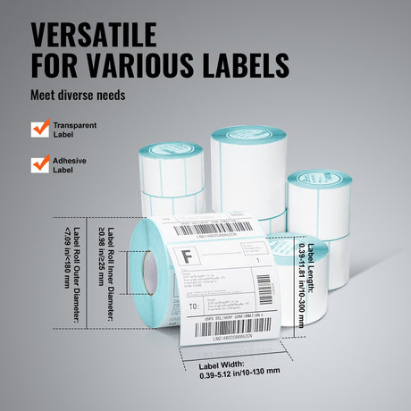 VEVOR Manual Round Labeling Machine, 15-20pcs/min, Bottle Label Applicator for Round Bottles, Adjustable Manual Round Bottle Labeler Suitable for Round Bottle Diameter 20-120 mm (with Pressing Bar)