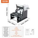 VEVOR Manual Round Labeling Machine, 15-20pcs/min, Bottle Label Applicator for Round Bottles, Adjustable Manual Round Bottle Labeler Suitable for Round Bottle Diameter 20-120 mm (with Pressing Bar)
