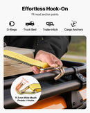 VEVOR Ratchet Straps, 50.8 mm x 9.1 m, Heavy Duty Tie Down Straps with Double J Hook, 4536 kg Break Strength, Tie Down Ratcheting for Moving, Trailers, Motorcycles, Kayaks, Car Roof, 10 Pack