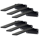 VEVOR Shelf Bracket, 16cmL x 10cmW x 4.5cmH 6 Pcs, Heavy Duty Floating Shelf Brackets, Brackets for Shelves, 5mm Thick Matte Black L Shelf Bracket,Steel Shelving Brackets with 72.6 kg Load Capacity