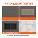 VEVOR Shower Niche Ready for Tile 40.64 x 81.28 cm, Double Shelf Organizer, Square Corners Wall-inserted Niche Recessed, Sealed Protection Modern Soap Storage Niche for Shower Bathroom, Black