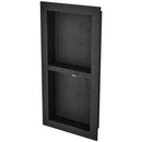 VEVOR Shower Niche Ready for Tile 40.64 x 81.28 cm, Double Shelf Organizer, Square Corners Wall-inserted Niche Recessed, Sealed Protection Modern Soap Storage Niche for Shower Bathroom, Black