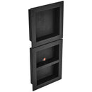 VEVOR Shower Niche Ready for Tile 40.64x40.64cm & 40.64x50.8cm, Triple Shelf, Square Corners Wall-inserted Niche Recessed, Sealed Protection Modern Soap Storage Niche for Shower Bathroom, Black