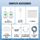 Commercial Snowflake Ice Machine, 397LBS/24H Snowflake Ice Maker, Stainless Steel Ice Shaver Machine, Electric Snow Cone Maker, Liquid Cooling System for Rapid Heat Dissipation, Ice Cream