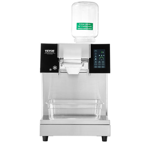 Commercial Snowflake Ice Machine, 397LBS/24H Snowflake Ice Maker, Stainless Steel Ice Shaver Machine, Electric Snow Cone Maker, Liquid Cooling System for Rapid Heat Dissipation, Ice Cream