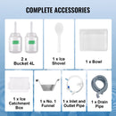 Commercial Snowflake Ice Machine, 385LBS/24H Snowflake Ice Maker, Stainless Steel Ice Shaver Machine, Electric Snow Cone Maker, Liquid Cooling System for Rapid Heat Dissipation, Ice Cream