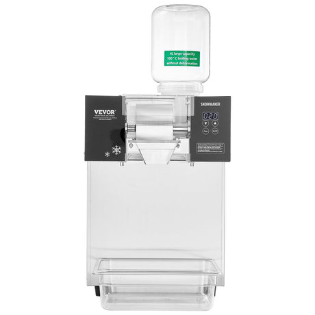 Commercial Snowflake Ice Machine, 385LBS/24H Snowflake Ice Maker, Stainless Steel Ice Shaver Machine, Electric Snow Cone Maker, Liquid Cooling System for Rapid Heat Dissipation, Ice Cream