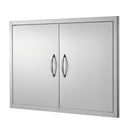 VEVOR BBQ Access Door, 889x610 mm Double Outdoor Kitchen Door, Stainless Steel Flush Mount Door, Wall Vertical Door with Handles, for BBQ Island, Grilling Station, Outside Cabinet