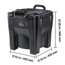 Insulated Food Carrier, 30L Capacity, Stackable Catering Hot Box with Stainless Steel Barrel, Top Load LLDPE Food Warmer with Integral Handles Buckles Stationary Base, for Restaurant Canteen, B
