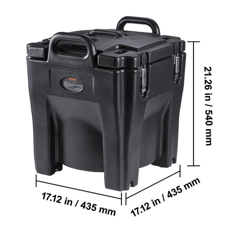 Insulated Food Carrier, 30L Capacity, Stackable Catering Hot Box with Stainless Steel Barrel, Top Load LLDPE Food Warmer with Integral Handles Buckles Stationary Base, for Restaurant Canteen, B
