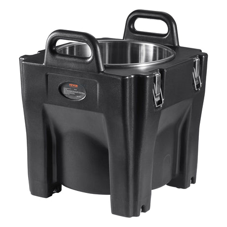 Insulated Food Carrier, 30L Capacity, Stackable Catering Hot Box with Stainless Steel Barrel, Top Load LLDPE Food Warmer with Integral Handles Buckles Stationary Base, for Restaurant Canteen, B