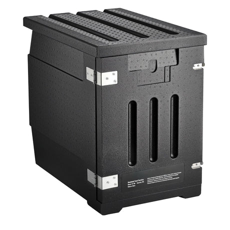 Insulated Food Pan Carrier, 90L Hot Box for Catering, LLDPE Food Box Carrier with Double Buckles, Front Loading Food Warmer for Restaurant, Canteen, etc.
