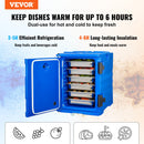 Insulated Food Pan Carrier, 90L Hot Box for Catering, Food Box Carrier with Double Buckles, Front Loading Food Warmer with Handles, Stackable End Loader for Restaurant, Canteen