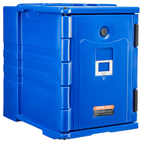 Insulated Food Pan Carrier, 90L Hot Box for Catering, Food Box Carrier with Double Buckles, Front Loading Food Warmer with Handles, Stackable End Loader for Restaurant, Canteen