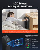 VEVOR Gun Safe, Slider Handgun Gun Safe with Screen, Fingerprint/Password/Key, 3-Way Quick Access Firearm Case Box with LED for 1 Pistol & Magazine, Mounted Gun Box for Nightstand Bedside Desk Car
