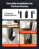 VEVOR Gun Safe, Slider Handgun Gun Safe with Screen, Fingerprint/Password/Key, 3-Way Quick Access Firearm Case Box with LED for 1 Pistol & Magazine, Mounted Gun Box for Nightstand Bedside Desk Car