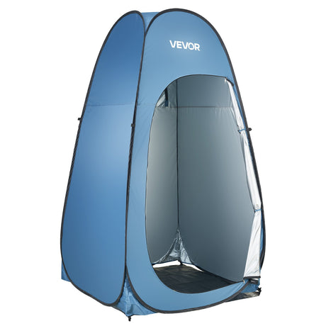 Pop up Shower Tent, Instant Portable Privacy Tent Changing Room with Hanging Bag, Ground Stakes, Ropes, Carry Bag, 190T Polyester with Silver Coating, Quick Setup, for Camping, Beach, Fishing