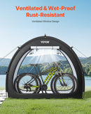 Bike Storage Tent, 1 to 2 Bikes, Outdoor Spacious Bike Storage Tent with Ventilated Window, Waterproof Fan-Shaped Bike Tent with High Strength Fiberglass & Dual Zippers, Fit for Bicycle