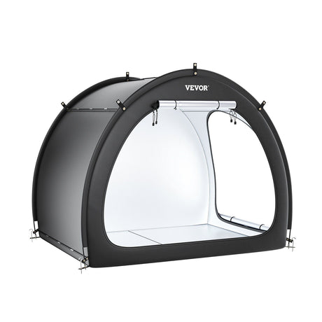 Bike Storage Tent, 4 to 5 Bikes, Outdoor Spacious Bike Storage Tent with Ventilated Window, Waterproof Fan-Shaped Bike Tent with High Strength Fiberglass & Double Door, Fit for Bicycle