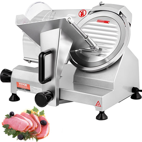 Commercial Meat Slicer, 200W Electric Deli Food Slicer, 350-400RPM Meat Slicer with 8