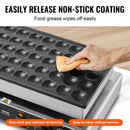 Mini Dutch Pancake Maker, 50PCS 43mm Diameter Dorayaki Baker Machine, 1700W Commercial Electric Poffertjes Grill, Non-stick Stainless Steel, Dual Temp & Time Control, for Home Kitchen Restaurant