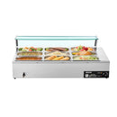 Commercial Food Warmer, 1500W Electric Stainless Steel Steam Food Warmer with Glass Cover, 9-Pan Countertop Buffet Bain Marie with Soup & Perforated Ladles, for Catering, Restaurant & Party