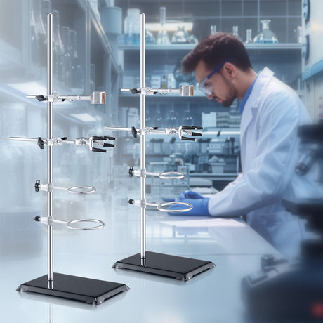 VEVOR Lab Stand Support, Laboratory Retort Support Stand 2 Sets, Steel Lab Stand 23.6
