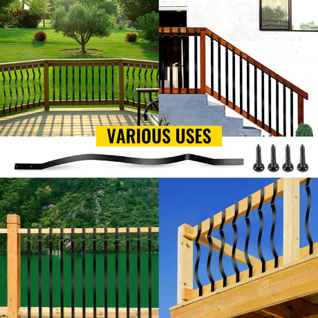 Deck Balusters, 51 Pack Metal Deck Spindles, 32.25\