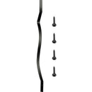 Deck Balusters, 51 Pack Metal Deck Spindles, 32.25\"x1\" Staircase Baluster with Screws, Iron Deck Railing for Wood and Composite Deck, Stylish Baluster for Outdoor Stair Deck Porch