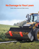 VEVOR Tractor Bucket Protector, 2PCS Heavy Duty Steel Bucket Edge Protectors, Edge Tamer Anti-Skid Device with Double Hexagon Lock Nuts and Bolts, for Snow, Leave Removal & Spreading Gravel (Red)