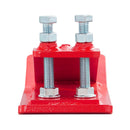 VEVOR Tractor Bucket Protector, 2PCS Heavy Duty Steel Bucket Edge Protectors, Edge Tamer Anti-Skid Device with Double Hexagon Lock Nuts and Bolts, for Snow, Leave Removal & Spreading Gravel (Red)