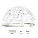Garden Dome Tent, 3.6 x 2.2 m Outdoor Clear Bubble Tent for 4-7 Person, Weatherproof Geodesic Dome Greenhouse with Window, PVC Igloo Tents for Backyard Patios Camping Party Wedding