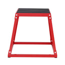 VEVOR Plyometric Jump Box, 18 Inch Plyo Box, Steel Plyometric Platform and Jumping Agility Box, Anti-Slip Fitness Exercise Step Up Box for Home Gym Training, Conditioning Strength Training, Red