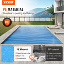 VEVOR Solar Pool Cover, 24 x 12 ft Rectangle Solar Blanket for Pools, Inground Above Ground Swimming Pool Solar Cover, 12 mil Solar Covers Blue