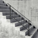 VEVOR Iron Handrail Stair Railing Hand Rail Kit 1-4 Steps Outdoor Black w/ Bars