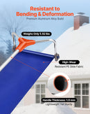 VEVOR Snow Roof Rake, 27cm Aluminum Blade, 1.25-5.24 m Adjustable Roof Snow Scraper with Wheels & Slide, Lightweight Snows Removal Tool for House Rooftop Leaves Debris Clearing