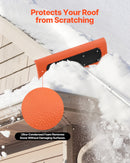 VEVOR Snow Roof Rake, 45cm Foam Blade, 2.25-5.62 m Adjustable Roof Snow Scraper, Extension Tubes & Non-Slip Handle, Lightweight Snows Removal Tool for House Leaves Debris Clearing