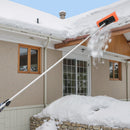 VEVOR Snow Roof Rake, 45cm Foam Blade, 2.25-5.62 m Adjustable Roof Snow Scraper, Extension Tubes & Non-Slip Handle, Lightweight Snows Removal Tool for House Leaves Debris Clearing