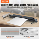 VEVOR Box and Pan Brake, 910 ± 10 mm, 0-130 Degrees Sheet Metal Bending Brake, Portable Mini Metal Bender with 20 Gauge Low Carbon Steel 14 Gauge Aluminum Capacity Power Handle, for Metal Bending