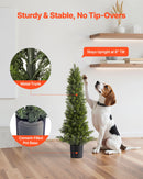 VEVOR Artificial Topiary Cedar Trees, 2 Set 914mm Faux Pine Shrubs Plants, Fake Silk Tree Look Real, Easy Assembly for Decor Front Porch Outdoor Patio Garden Balcony Backyard Indoor Office