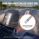 VEVOR Boat Steering Cable, 17 Feet Outboard Marine Rotary Steering Cable, 1/2 Ton High Tensile Strength, Steel Steering Wheel Cable Compatible with Most Single-Station Outboard Steering Systems