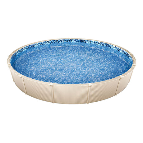 27-ft Round Above Ground Pool Liner, Unibead Pool Liners, Standard Gauge, 52inch Wall Height, Designed for Steel Sided Above-Ground Swimming Pools