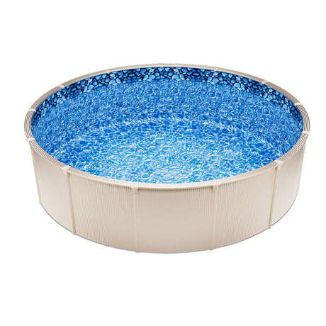 Pool Liner, 30ft Round Pool Liner, Uinbead Style, Durable Vinyl Pool Liner, Standard Gauge, 52in Wall Height, Pool Liner Replacement for Steel Sided Above-Ground Swimming Pools