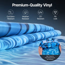Pool Liner, 33ft Round Pool Liner, Uinbead Style, Durable Vinyl Pool Liner, Standard Gauge, 52in Wall Height, Pool Liner Replacement for Steel Sided Above-Ground Swimming Pools