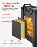 Insulated Beverage Dispenser, 5 Gal/19L Hot and Cold Beverage Server with Spigot & Handle, Food-Grade Thermal Drink Dispenser Cooler for Tea Coffee Water in Cafes & Restaurants, 2 Pack, Black
